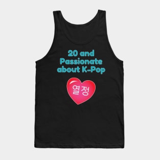 20 and Passionate for K-Pop Heart Tank Top